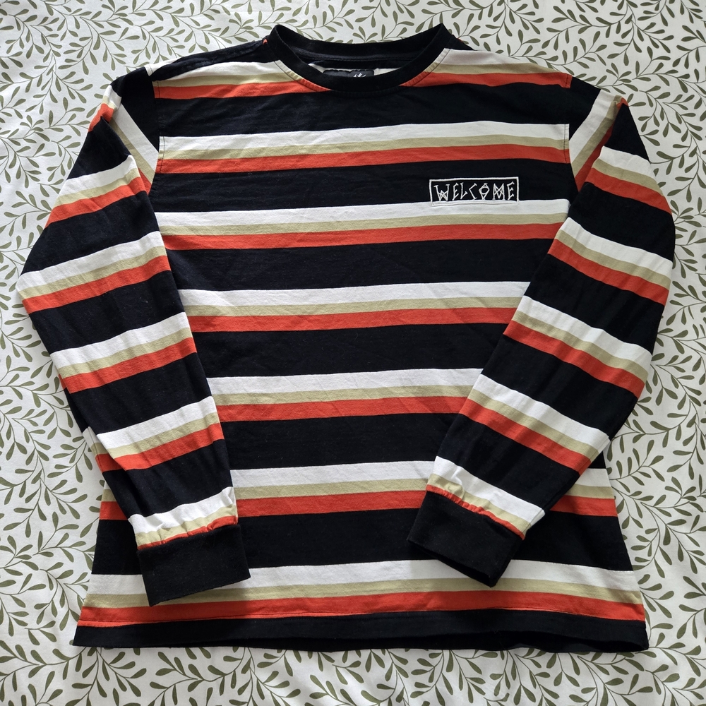 WELCOME Skateboards Striped Long Sleeve